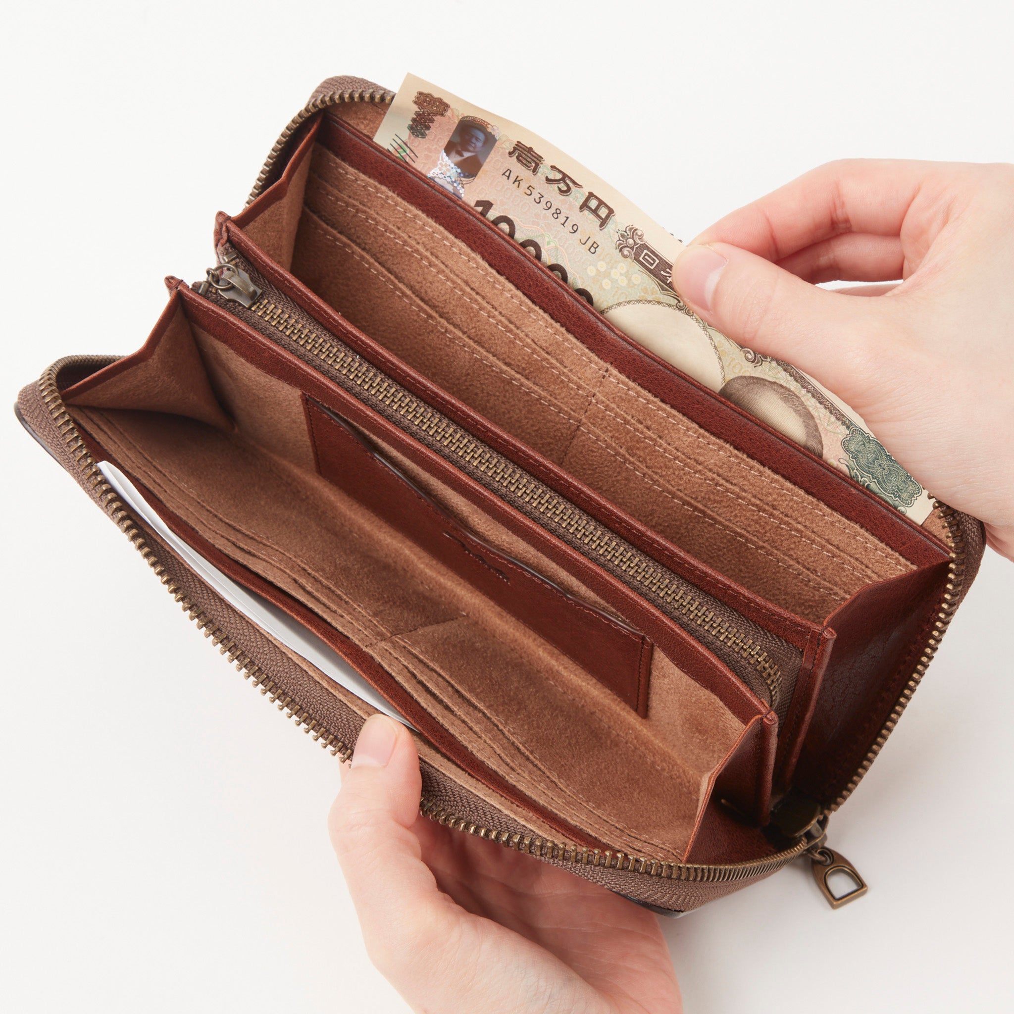 ハイデ ラウンドファスナー長財布 0620254