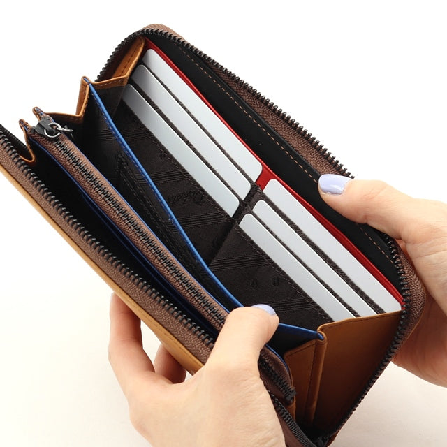 ワキシー ラウンドファスナー長財布 0625913