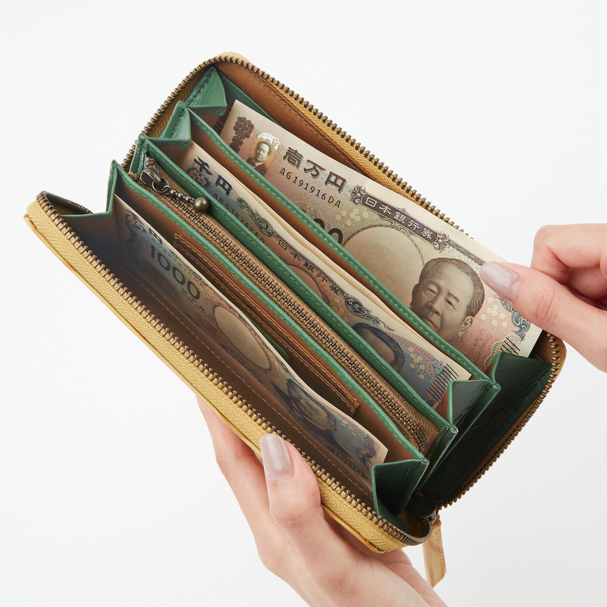 オーラ ラウンドファスナー長財布 5470203