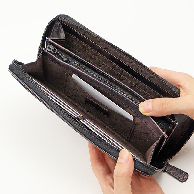 【公式WEB・一部店舗限定品】ペンネロブラック ラウンドファスナー長財布 0628512